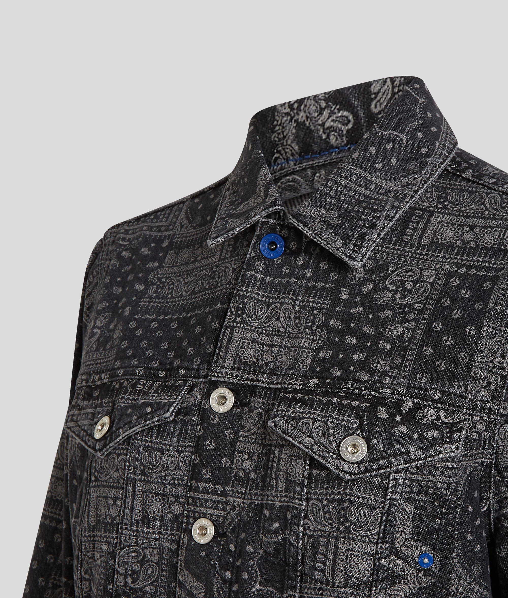 (image for) Long-Lasting KLJ Bandana-Print Denim Jacket